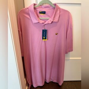 NWT Pink Striped Men's Polo Shirt